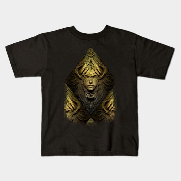 Ancient alien tablet Kids T-Shirt by Liquid Feline